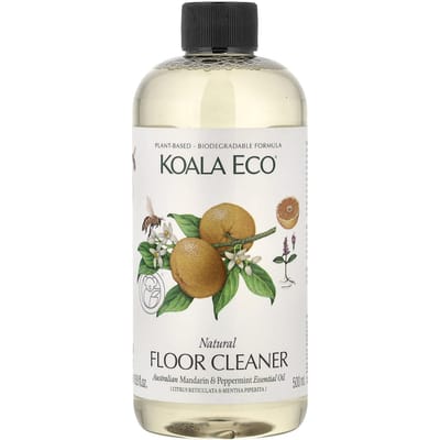 Koala Eco, Nettoyant Naturel pour Sols, Huiles Essentielles de Mandarine Australienne & Menthe Poivrée, 500ml (16,9 onces liquides)