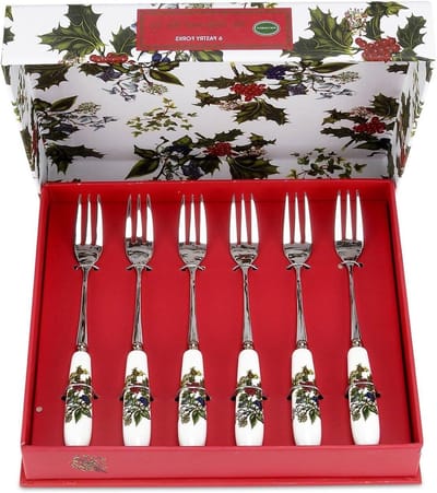 Gebak Vorkjes - Dessert Lepeltjes - Feestelijke Gelegenheden - Set van Zes - 15.5 cm - Zilverkleurig