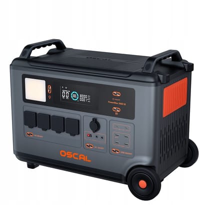 OSCAL PowerMax 3600SE – 3600Wh Noodstroom, 3600W Vermogen, LiFePO4, UPS 5-8ms, 14 Poorten, APP-sturing – Thuisback-up