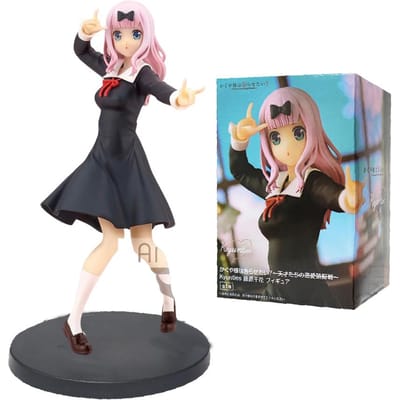 Hoge Kwaliteit 18CM Anime Game Figuur Kaguya-sama Love Is War Fujiwara Chika Uniform Model Poppen Kawaii Meisje Figuur Japanse Poppen Decoratie