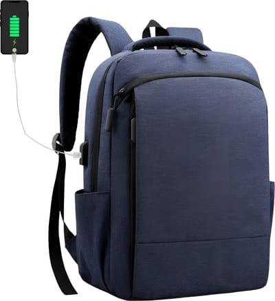 CarryQuest® - Multifunctionele Laptop Rugzak voor Heren - Nylon - 15,6 inch Laptopvak - Ergonomisch Ontwerp - Blauw