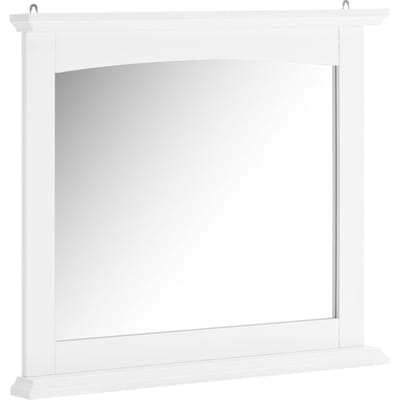 SoBuy Spiegel, badkamer, wit, 60 x 6 x 53,5 cm, van MDF E1 en glas, BZR212-W