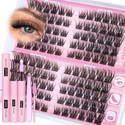 Wimper Clusters Kit - Individuele Wimpers Natuurlijke Wimpers - Natuurlijke Oogmake-up - Wispy C Curl Effect - 120 stuks - Zwart