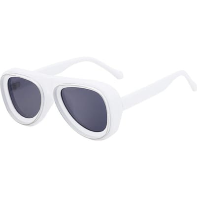 Hoge Kwaliteit Retro Edgy Punk High End Designer Stijl Trendy Oversized Aviator Vrouwelijk Voor Zowel Mannelijk Mannen Zonnebrillen