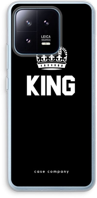 Case Company® - Hoesje geschikt voor Xiaomi 13 Pro hoesje - King zwart - Soft Cover Telefoonhoesje - Bescherming aan alle Kanten en Schermrand
