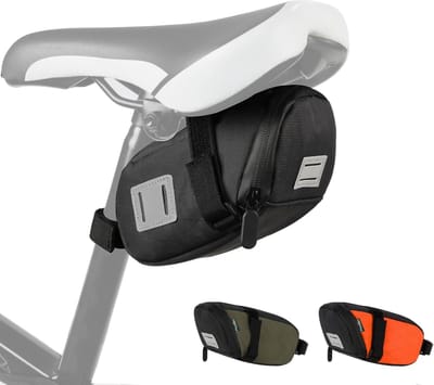 Fiets Zadeltas - Kleine Fietstas - Fietsgereedschap Opbergen - Waterdicht Reflecterende Band - 165 x 105 cm - Zwart