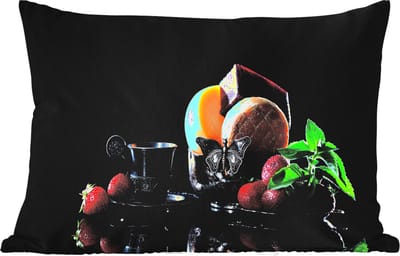 Buitenkussens - Tuin - Rustiek - Fruit - Kaas - Tafel - Stilleven - 50x30 cm