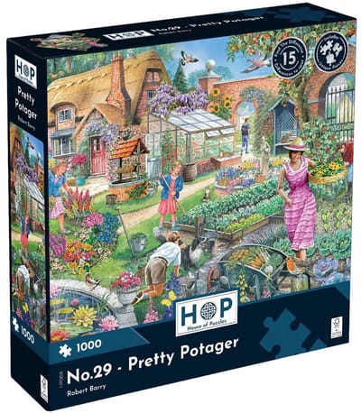 House of Puzzles legpuzzel 1000 stukjes Pretty Potager tuinspel.