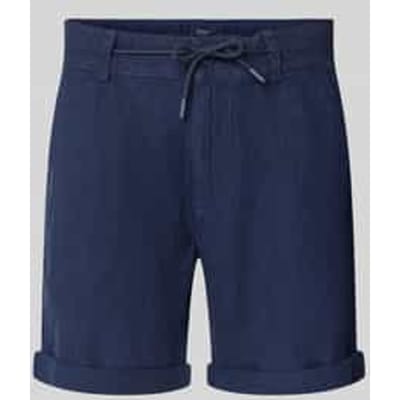 Linenshorts met strikceintuur en achterzakken
