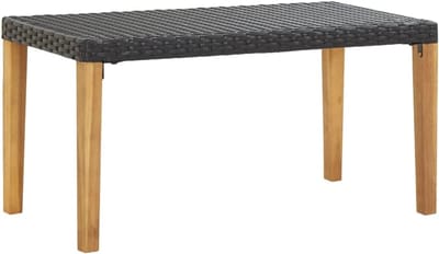 Polyrotan Bank - Tuinbank Buiten - Ontspannen Buiten - Waterdicht PE-rotan - 120 cm - Zwart