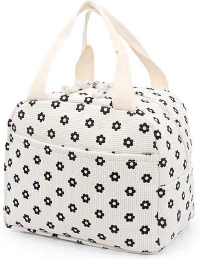 Picknicktas - Koeltassen - Lunchtas - Isolatie - Handvat Riem - Koeltas - Lunch Bag - Geïsoleerde - voor werk, school, picknicks en buitenactiviteiten – 26x18x21 cm - 10 Liter - Wit