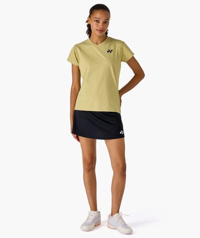 Yonex dames 20961EX crew neck tennis badminton sportshirt - khaki beige - maat M