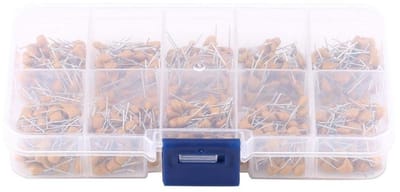 Assortiment van 550 Multilayer Monolithische Keramische Condensatoren, 10 Waarden van 0.1uF tot 10uF, Perfect voor Elektronische Projecten en Professionals
