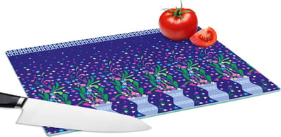 Glazen Snijplank - 39x28 - Bloemen - Patronen - Lente - Snijplanken Glas