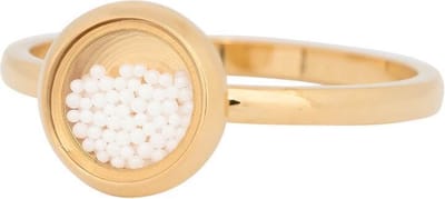 iXXXi JEWELRY - Vulring - White Balls - Goudkleurig - 2 mm - Maat 18
