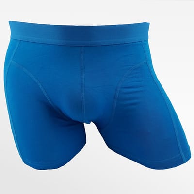 Boxershort heren bamboe blauw