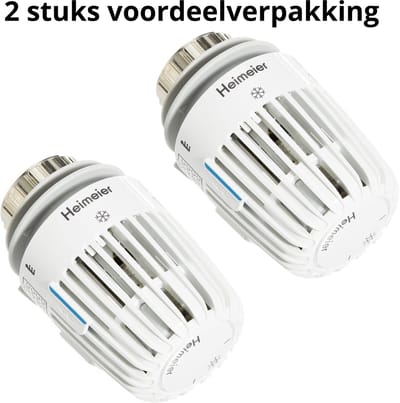 Set 2 stuks - Heimeier Thermolux K Radiatorthermostaatknop geschikt voor draad M30x1,5 met antivriesstand