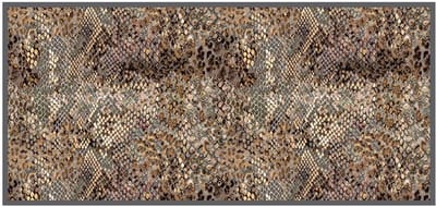 MD Entree - Design mat - Universal - Snake - Vloerkleed - Antislip - Machine wasbaar - 67 x 150 cm