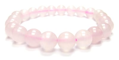Rozenkwarts edelstenen armband 8mm