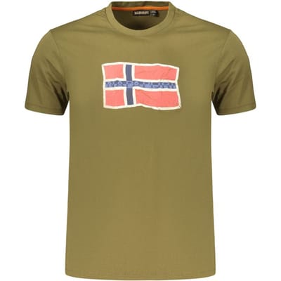 Napapijri T-shirt Mahsa Olijfgroen - Maat M - Heren - Casual T-shirts