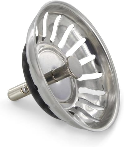 Universele Afvoerzeef 79 mm Spoelbak Zeefmandje met Hefstang