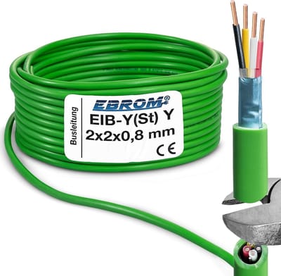Installatiekabel - Buslijn kabel - Gebouwautomatisering - Koperen geleiders - 10 meter - Groen