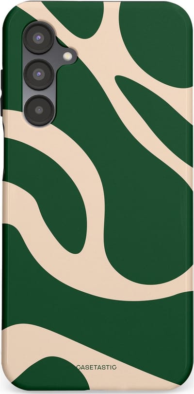 Casetastic hoesje geschikt voor Samsung Galaxy A16 - Dubbellaagse bescherming - Groen Bos en Zand Duinen - Fashion Case - Donkergroen Zand