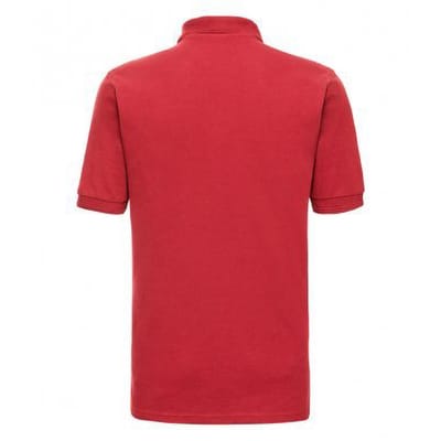 Russell Heren Ripple Collar & Manchet Poloshirt met korte mouwen (Helder rood)