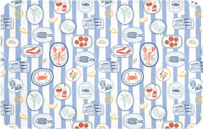 Badmat 80x50 cm - Antislip - Dieren - Zee - Patroon - Badmatten voor badkamer - Badkamermat - Douchemat - Badkamer mat