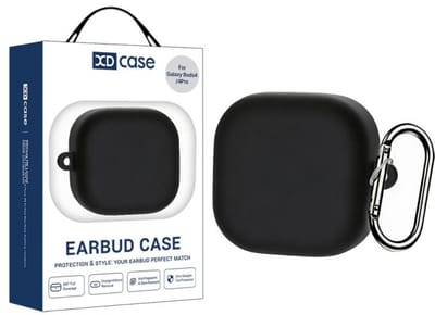 XDcase - hoesje geschikt voor Samsung Galaxy Buds 4 / 4 pro soft case cover - zwart - TPU hoesje Beschermhoes - Samsung Galaxy Buds 4 / 4 Pro Cover - Buds4 hoesje - gel hoesje met sleutelhanger