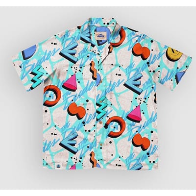 The Dudes Squiggle Pattern Light Hawaiian Shirt patroon