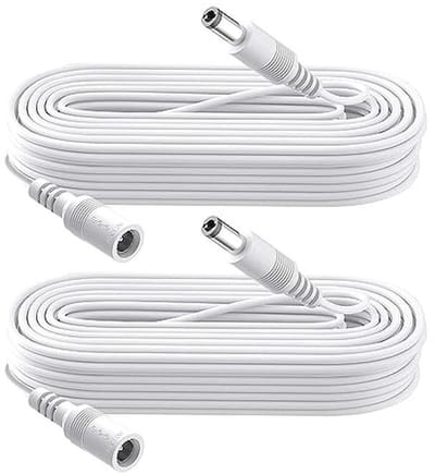 2-Pack 3m DC Verlengkabel 5.5mm x 2.1mm voor Beveiligingscamera's, DVR, Routers, Printers en LED Strips