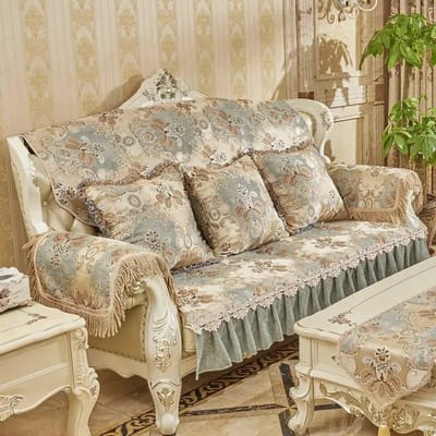 Europese Vintage Jacquard Bankhoezen Woonkamer Bankhoes Antislip Hoes Beschermer Armleuning Handdoek Modulaire Bankhoes sofa cover 90x75cm