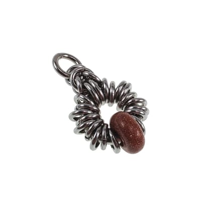 32mm Goudkleurig Zandsteen Hanger Unisex - Gepolijst RVS - Uniek Ontwerp - Handgemaakt door esde2