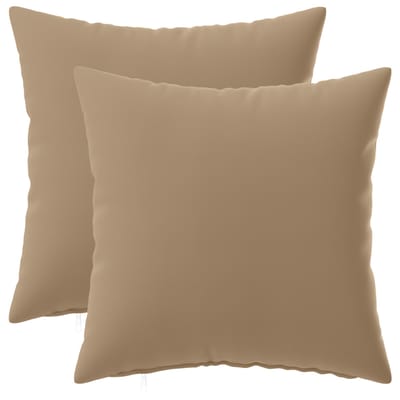 vidaXL - Kussensloop - 2 - st - HEERLEN - Taupe - 30 - x - 30 - cm - Polyester