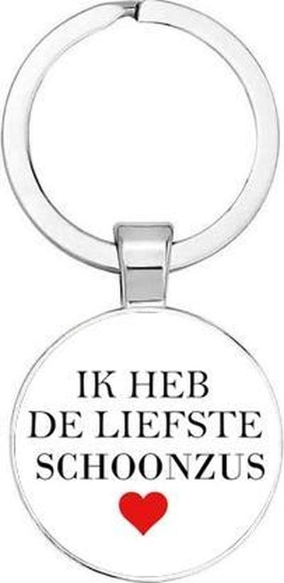 Akyol - Ik heb de liefste schoonzus Sleutelhanger - Liefde - Schoonzus - Leuk kado voor je schoonzus om te geven - 2,5 x 2,5 CM