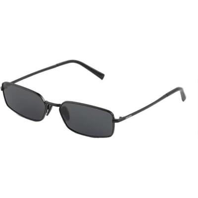 Prada Solide Ontwerp Rechthoekige Zonnebril Dames zonnebril Zwart SPRA60E1ABC059 Basic Packaging-Eyeglass Case+Box,59