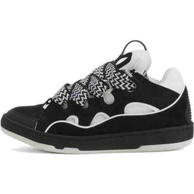 Sneakers Lanvin Curb Leather Sneakers Black White