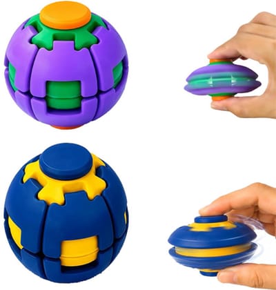 ECTEATOY® Stressbal - Fidget Spinner Bal - 2 stuks - Snel Lager - 3D Geprinte Knijpbal Gadgets - Stressverlichting