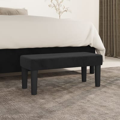 vidaXL - Bankje - 70x30x30 - cm - fluweel - zwart