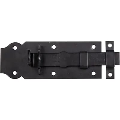 Alberts Sluitgrendel Met Platte Greep - Zwart Ruwstaal - 140 Mm