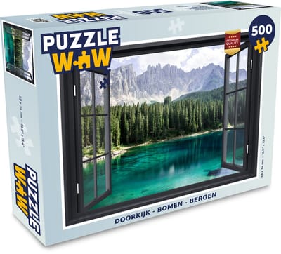 Puzzel Doorkijk - Boom - Bergen - Legpuzzel - Puzzel 500 stukjes