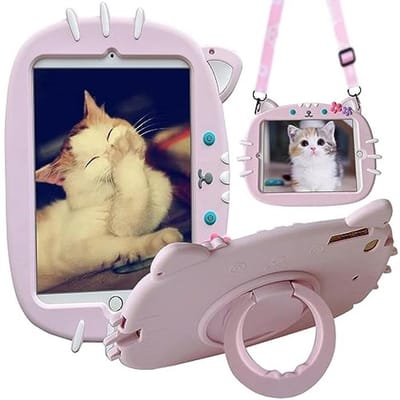 Schokbestendige Kids Case voor iPad 9.7" en Air met 360° Draaibare Handgreep en Opvouwbare Standaard