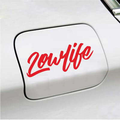 Bumpersticker - Lowlife - 6,4 X 16,8 - Rood