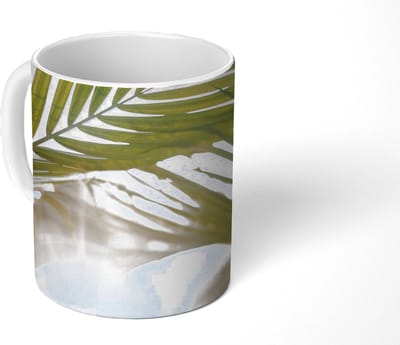 Mok - Koffiemok - Palmboom - Palmblad - Zon - Zomer - Mokken - 350 ML - Beker - Koffiemokken - Theemok