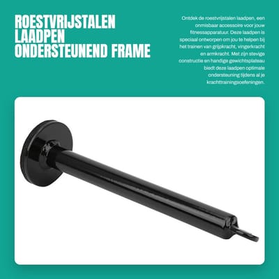 Dailygoods- Laadpen Roestvrij Staal - Haltersteunframe - Fitnessaccessoire - Ondersteunend Frame - Gewichtsplateau - 20 x 220 mm - Halters