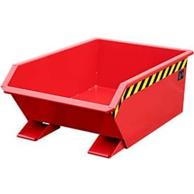 Kiepbak Bauer Mini type MGU 270, hoogte kiepzijde 350 mm, 270l inhoud, rood