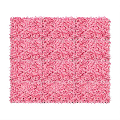Bloemenwand – Voor Decoratie & Events – Set van 20 Kunstbloemen Panelen 60×40 cm, Zijde Spun Cloth – Roze