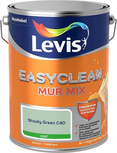 Levis - Easyclean Mur Mat Mix - Shady Green C40 - Mengverf - 5 L