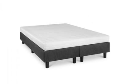Nessa® - 120x200 Boxspring Studio Luxe Pocketvering HR matras Antraciet - Inclusief Orthopedisch Pocketvering Matras